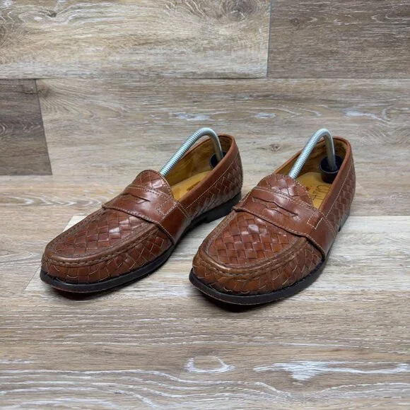 Bragano men’s loafer size 9.5 Bragano Shoes Mens Size 9.5 Brown Woven Leather Tassel  main image 4